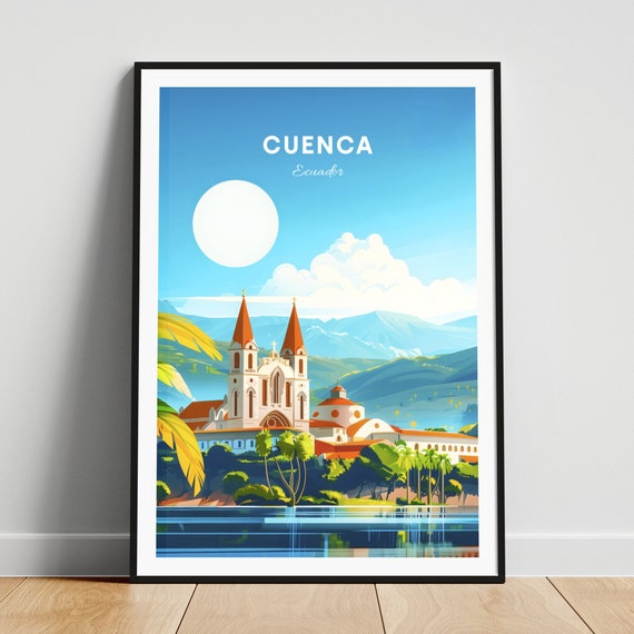 Cuenca Travel Print Ecuador Wall Art Cuenca Poster Azuay Poster Personalized Gift Poster Minimalist Poster Wedding Gift
