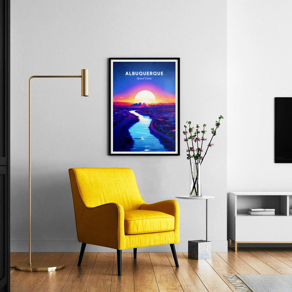 Albuquerque Travel Print Us Travel Poster Albuquerque Poster Albuquerque New Mexico Poster Personalized Gift Wedding Gift Custom Text - Image 2