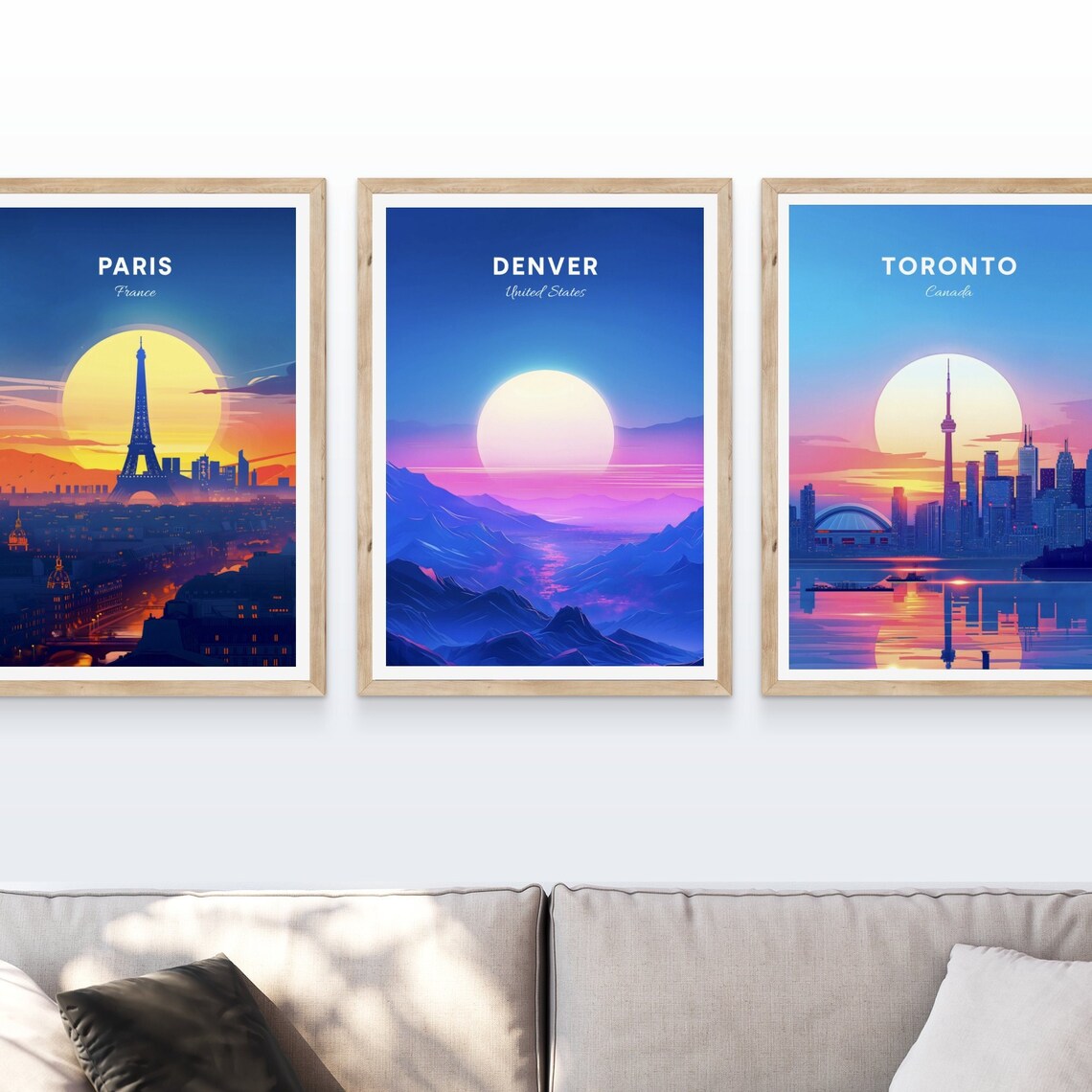 Denver Colorado Mountain Valley Sunset Purple Peaks Travel Poster - Image 4