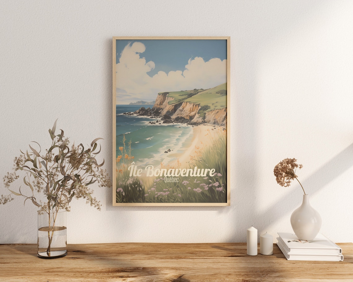 Le Bonaventure Travel Poster, Coastal Scenic Beauty