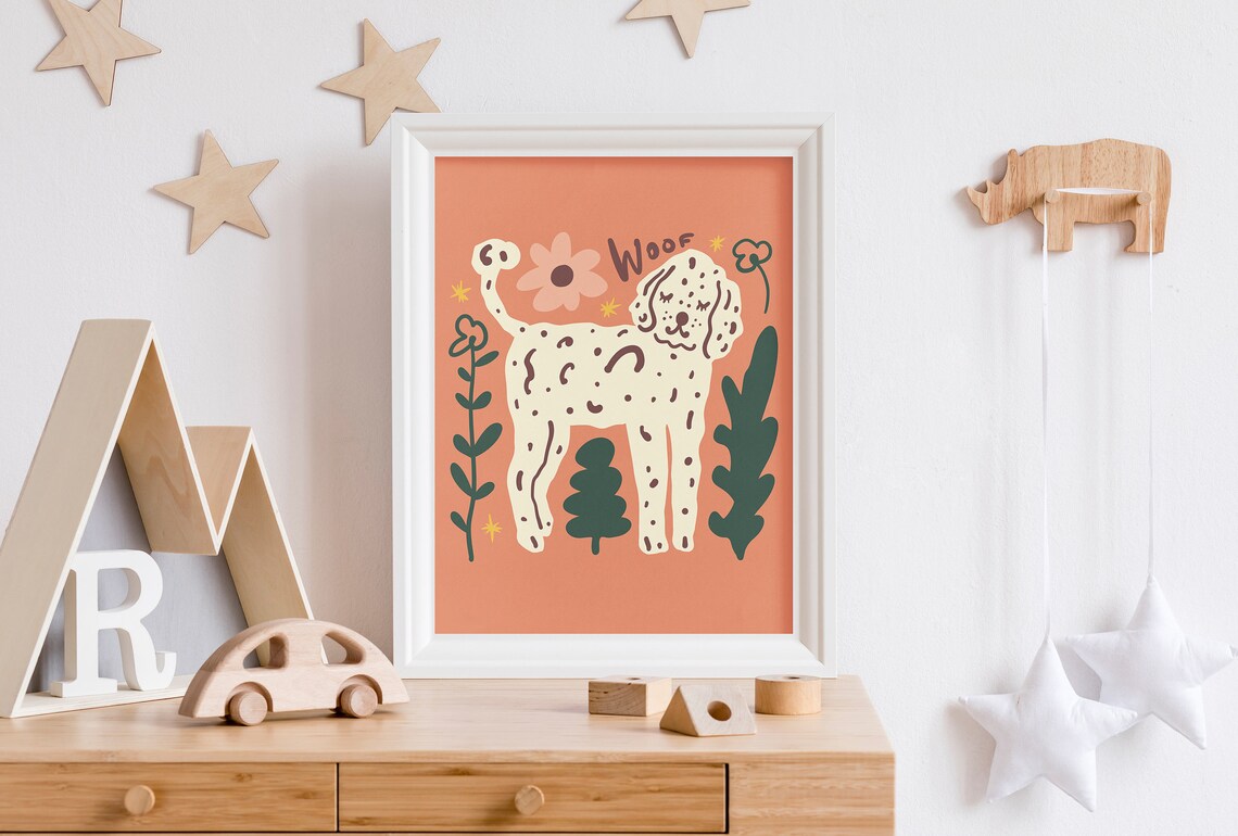 Cute Dog Poster, Whimsical Poodle Nursery Decor - Image 5