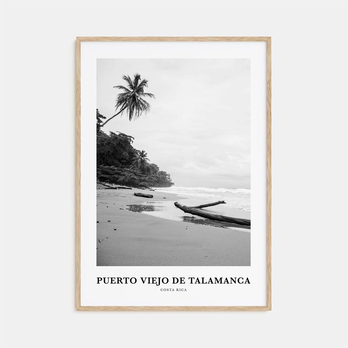 Puerto Viejo De Talamanca Costa Rica Wild Beach Palm Driftwood Poster