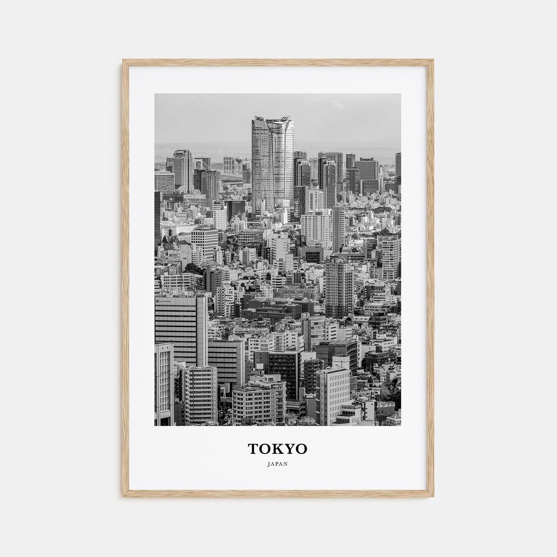 Tokyo Skyscraper Skyline Aerial View Metropolis Japan Travel Poster