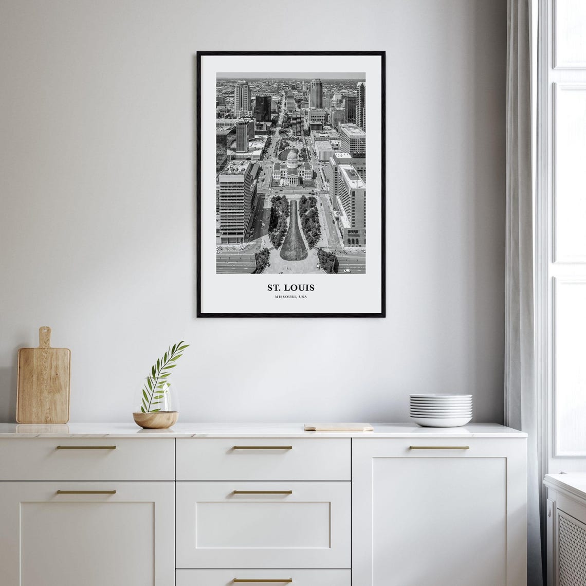 St. Louis Missouri Downtown Aerial Courthouse Dome Photo Poster - Image 2