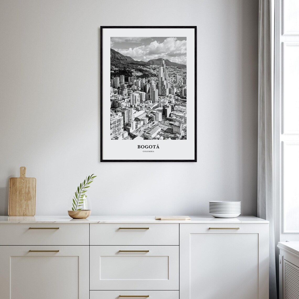 Bogota Colombia City Skyline Andes Mountains Aerial View Poster - Image 2
