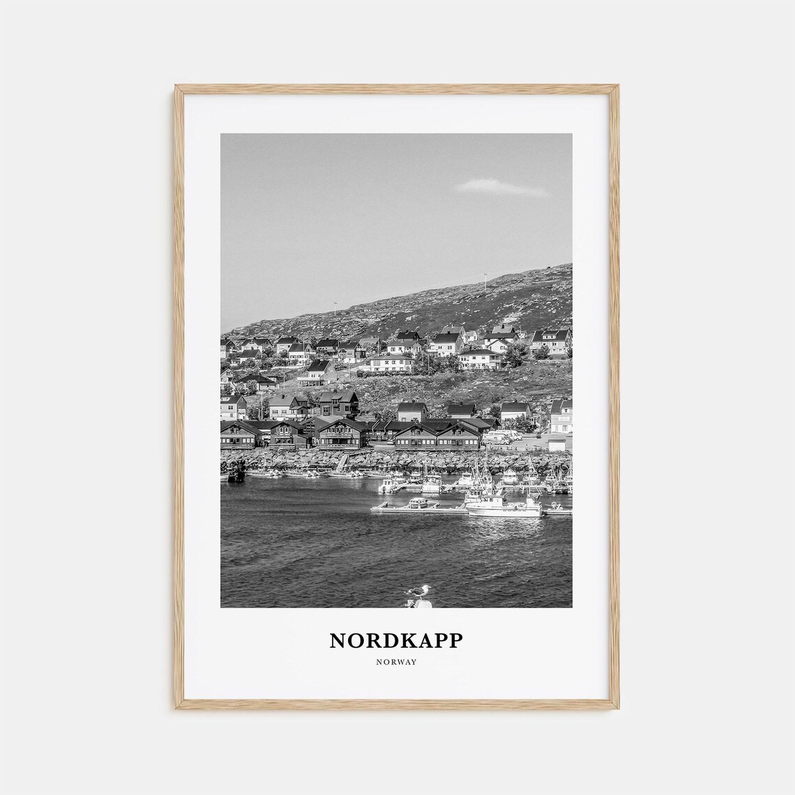 Nordkapp Norway Remote Arctic Fishing Harbor Village Scene Poster