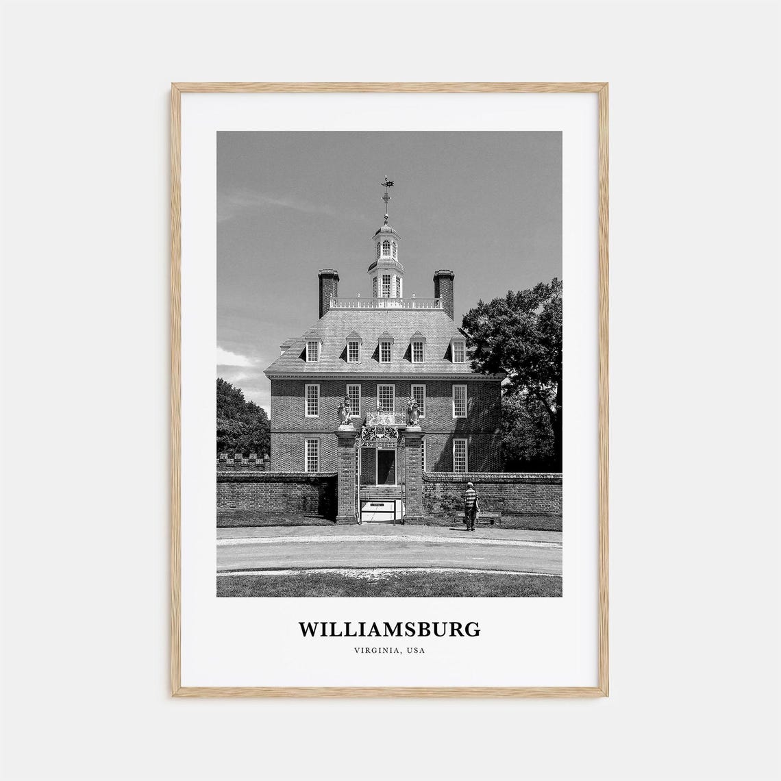 Williamsburg Virginia Colonial Brick Mansion Historic Estate Poster
