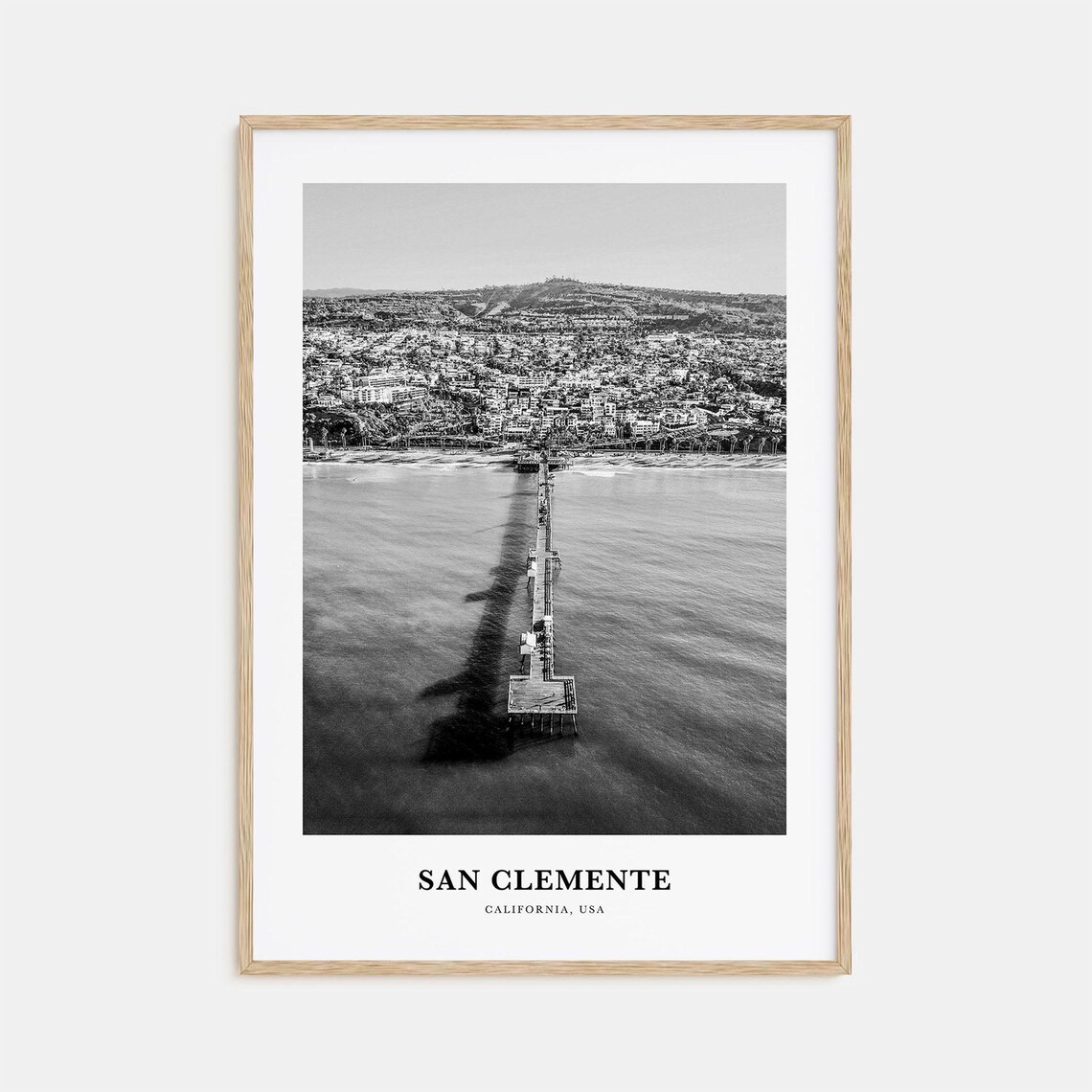 San Clemente California Ocean Pier Aerial View From Above Poster