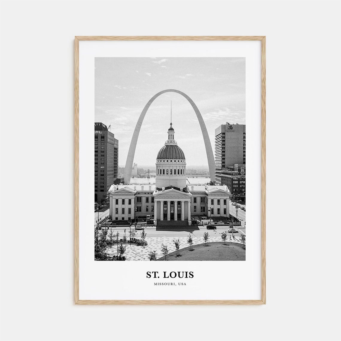 St. Louis Missouri Gateway Arch Old Courthouse Dome Photo Poster