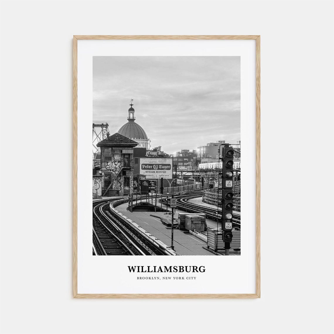 Williamsburg Brooklyn Elevated Subway Tracks Urban Transit Poster