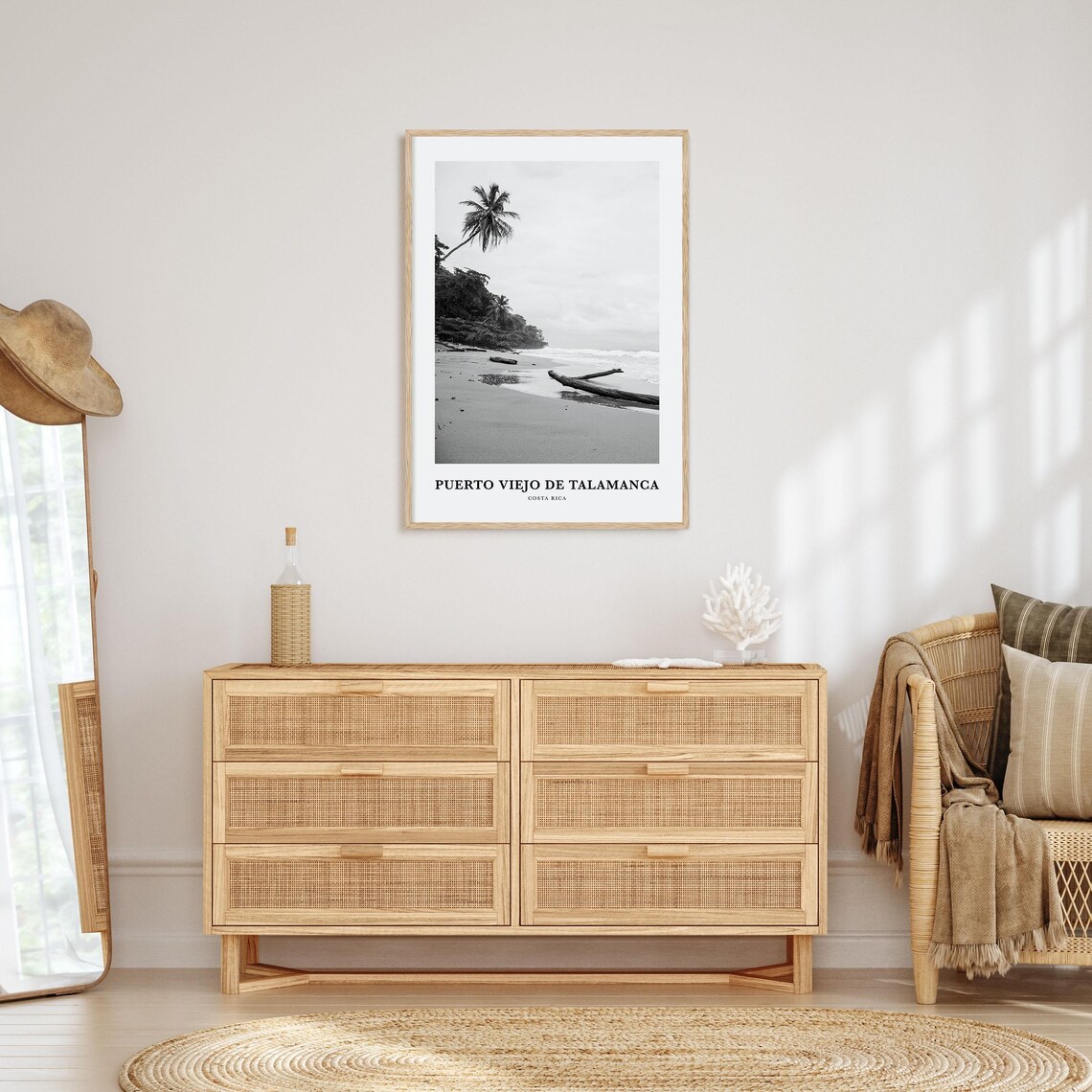 Puerto Viejo De Talamanca Costa Rica Wild Beach Palm Driftwood Poster - Image 3
