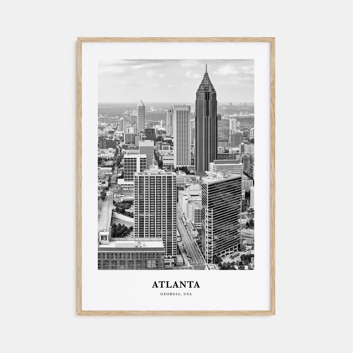 Atlanta Wall Art No 3 Atlanta Wall Decor Atlanta Poster Atlanta Home Decor Atlanta Travel Gift Atlanta Travel Print