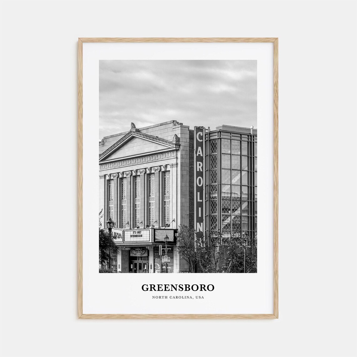Greensboro Wall Art No 1 Greensboro Wall Decor Greensboro Poster Greensboro Home Decor Greensboro Travel Gift Greensboro Travel Print