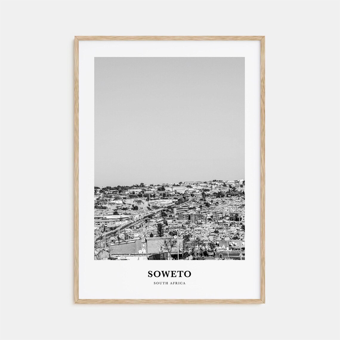 Soweto South Africa Black And White Cityscape Photography Poster
