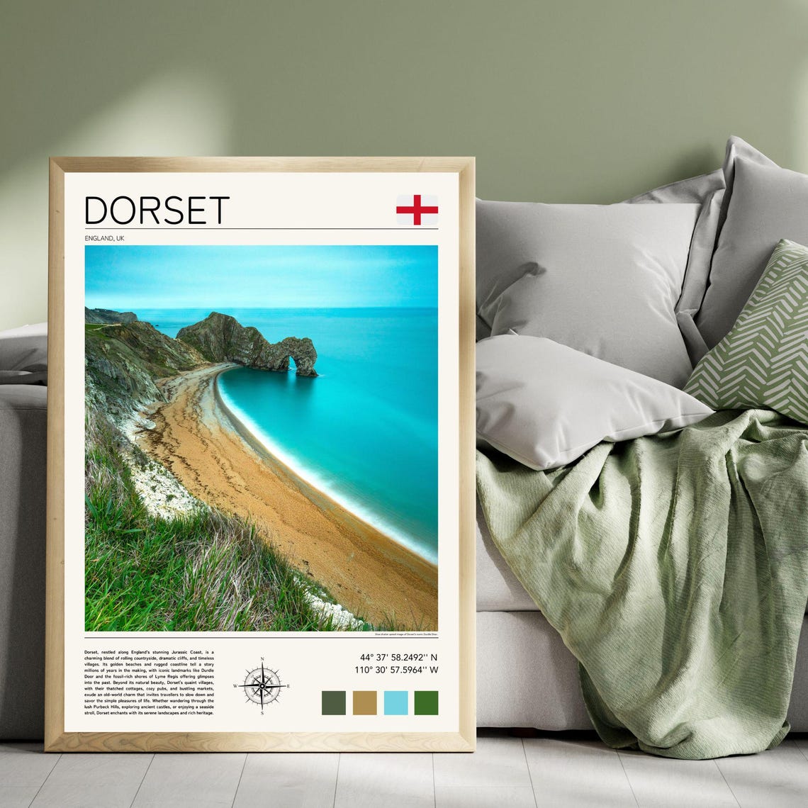 Dorset Durdle Door Jurassic Coast England Limestone Arch Beach Poster - Image 5