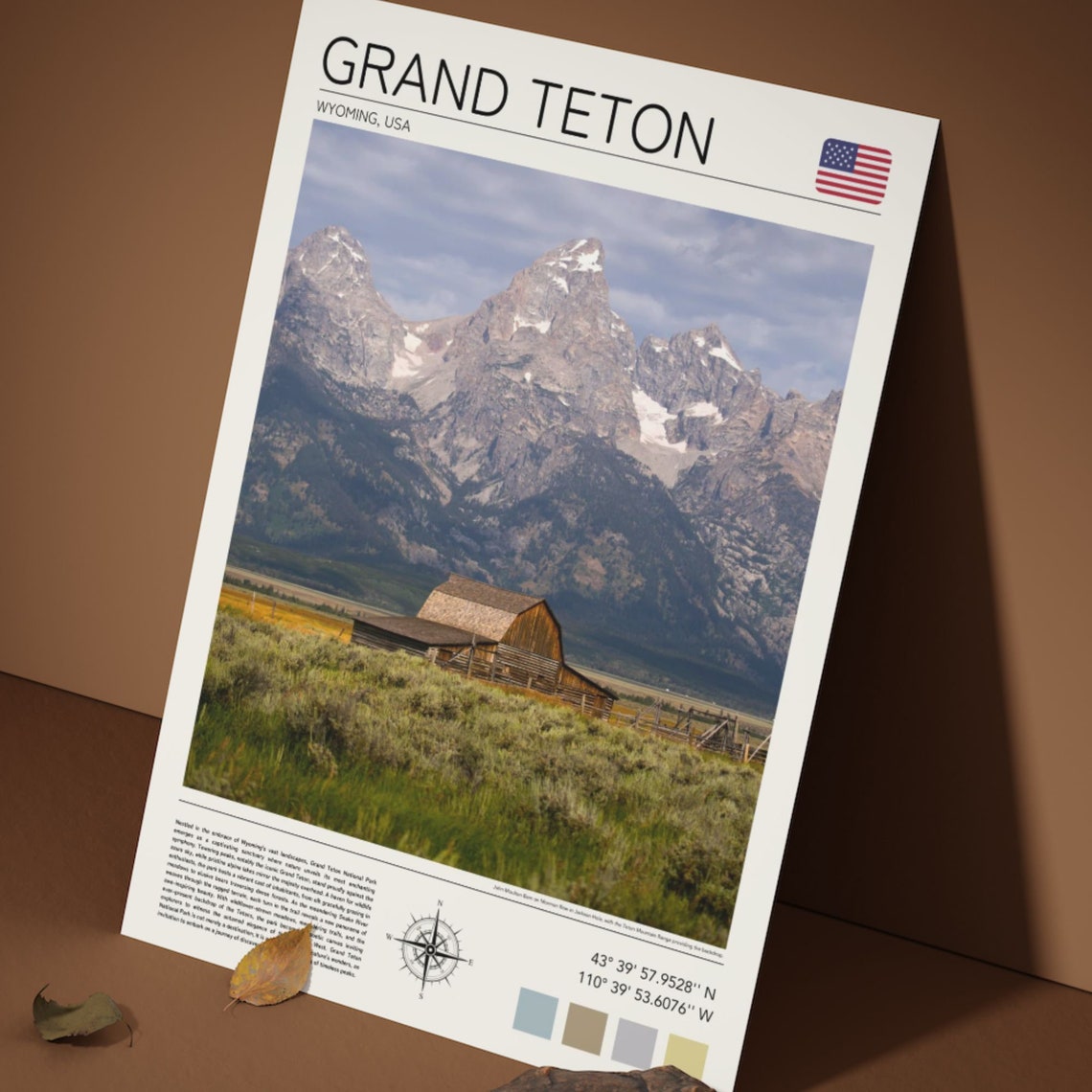 Grand Teton Print Grand Teton Wall Art Grand Teton Print Grand Teton Wyoming Art Grand Teton National Park Poster - Image 5