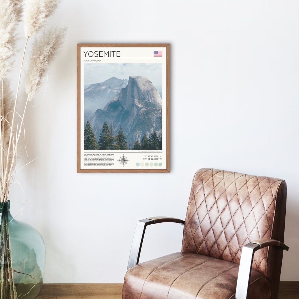 Yosemite Half Dome Granite Peak Evergreen Forest National Park Poster - Image 4