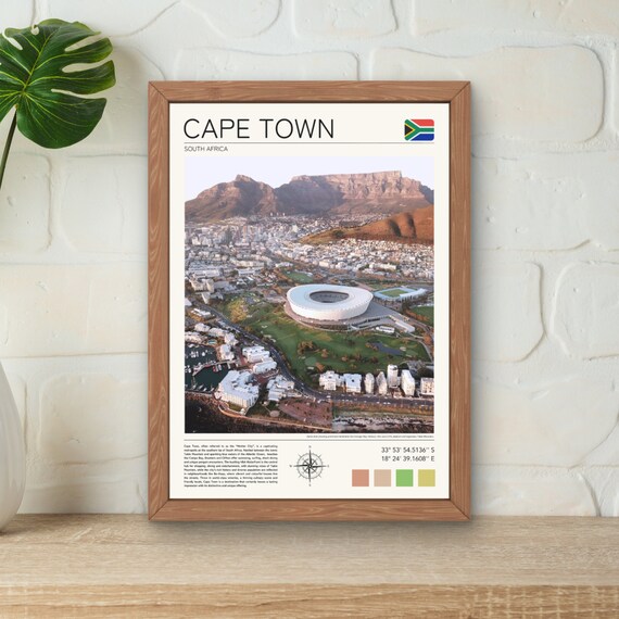 Cape Town Poster Cape Town Print Cape Town Wall Art South Africa Poster Cape Town Travel Cape Town Gift Cape Town Artwork
