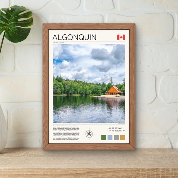 Algonquin Print Algonquin Wall Art Algonquin Park Poster Algonquin Ontario Artwork Travel Wall Art Canadian Landscape Art Forest Art