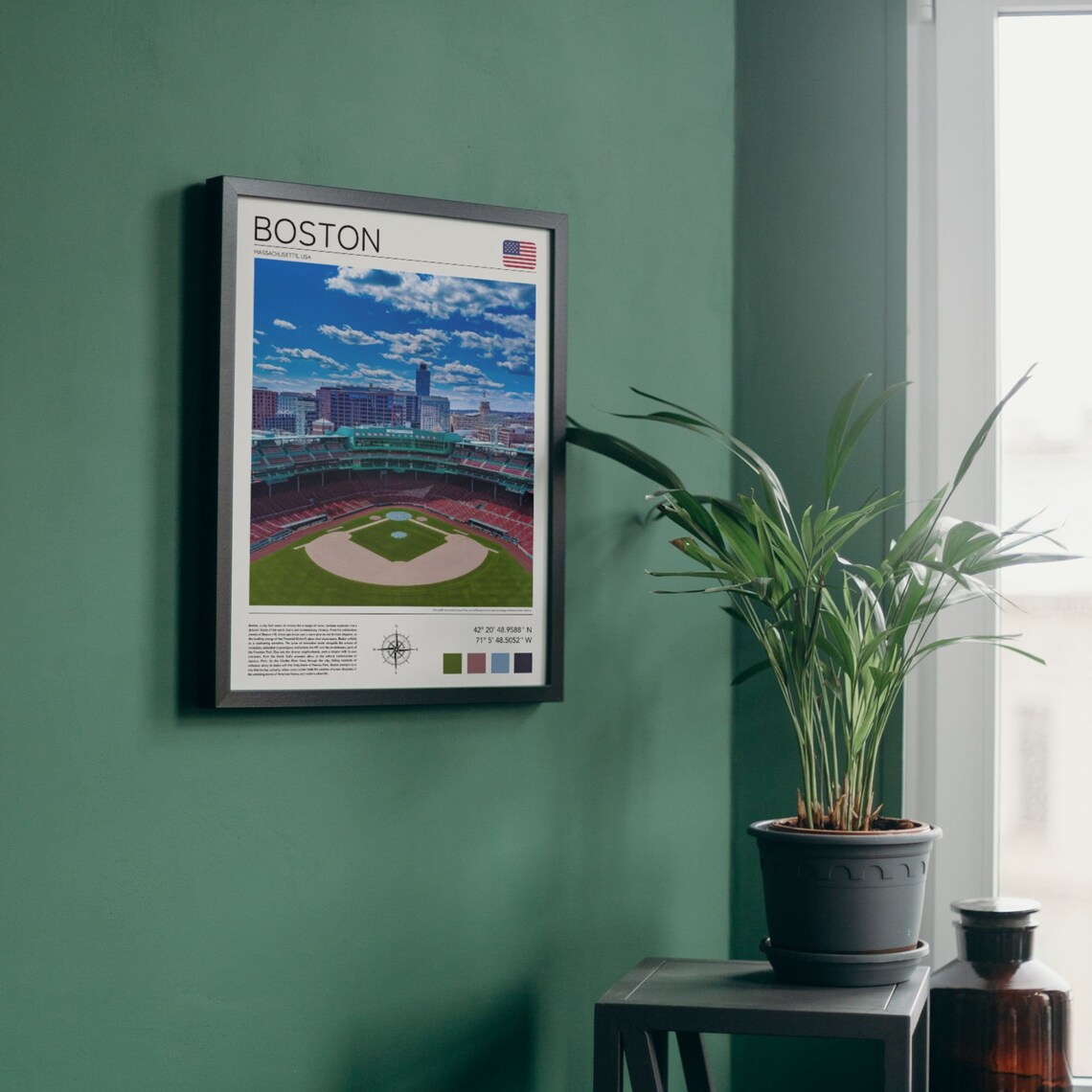 Boston Travel Poster, Massachusetts Wall Art - Image 3