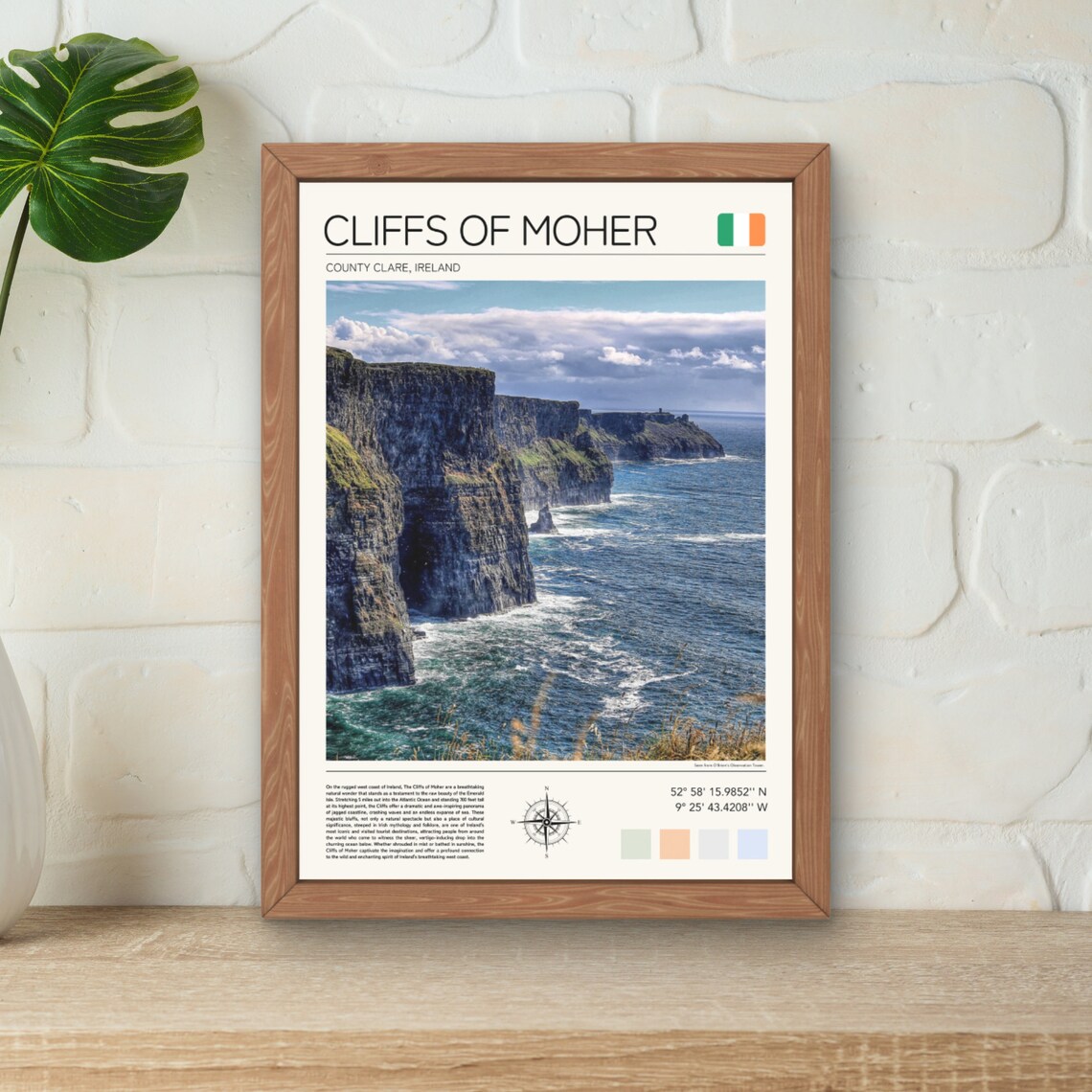 Cliffs Of Moher Ireland Travel Poster, County Clare