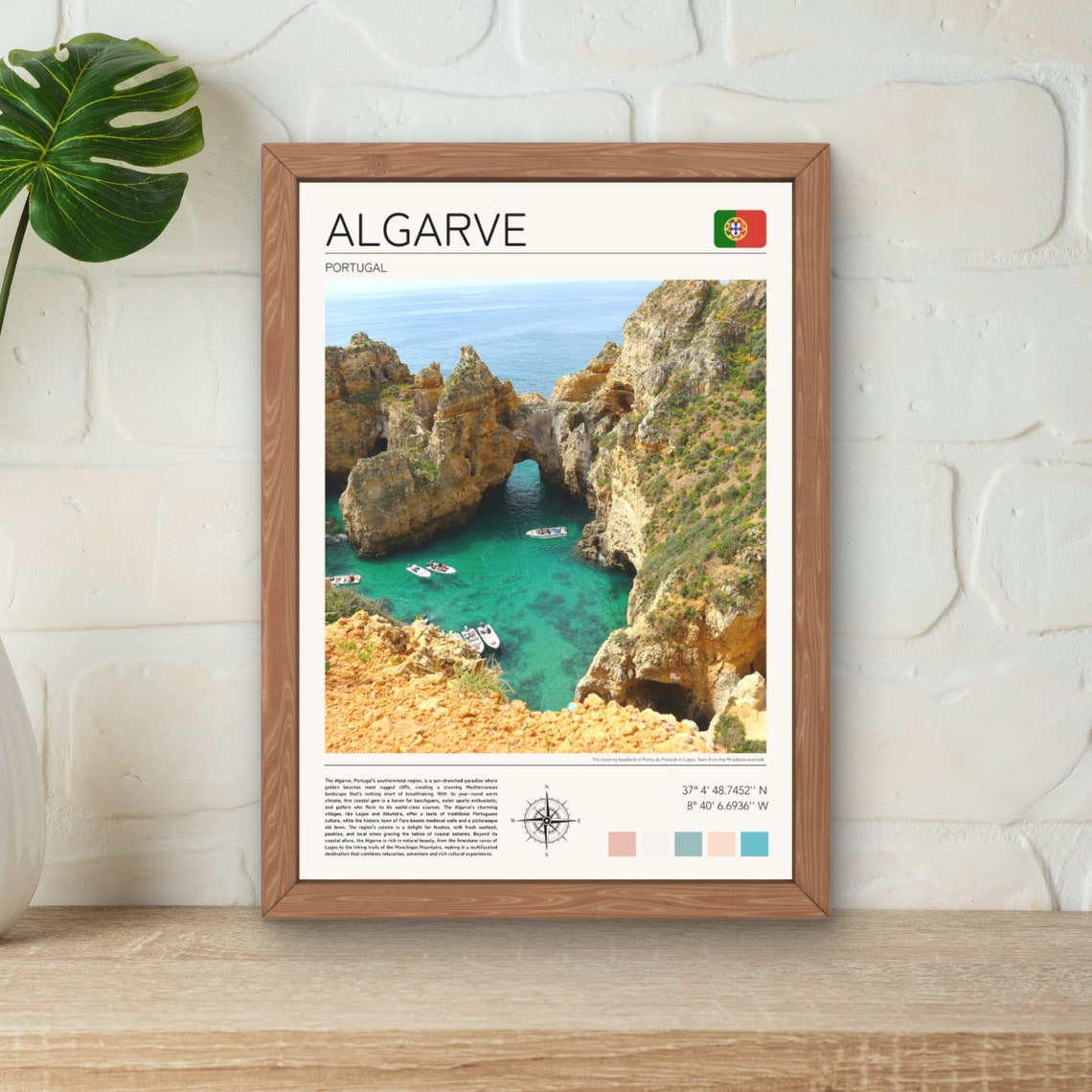 Algarve Print Algarve Wall Art Portugal Poster Travel Poster Algarve Gift Lagos Algarve Gift Idea Lagos Travel Print
