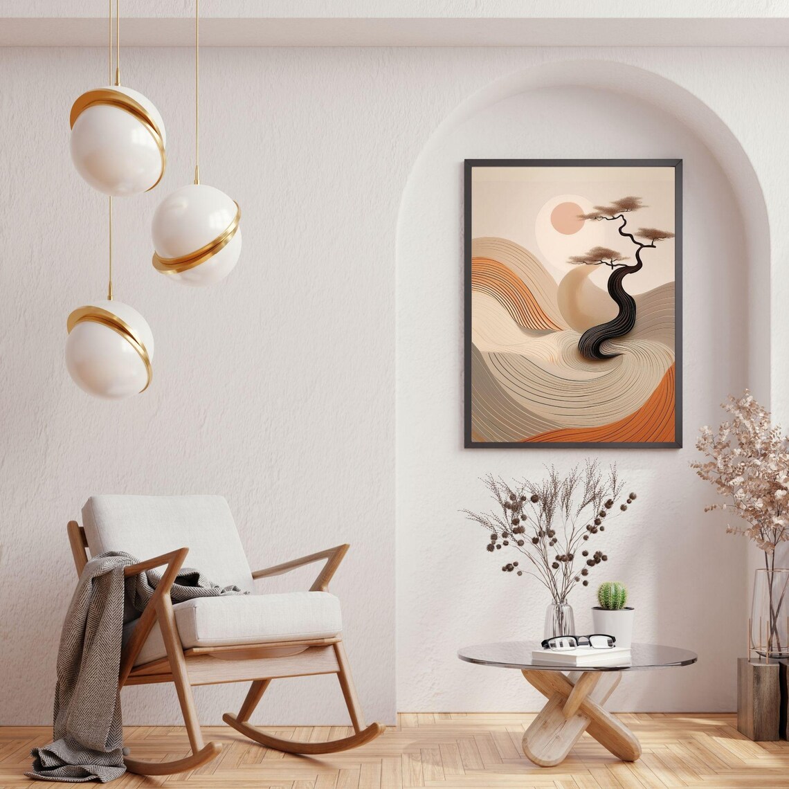 Zen Landscape, Japanese Abstract Tree Poster - Image 3
