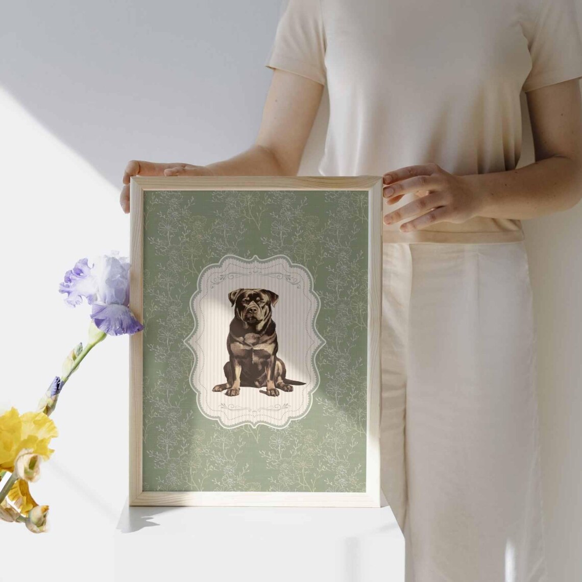 Vintage Style Rottweiler Art Print, Nursery Decor - Image 4