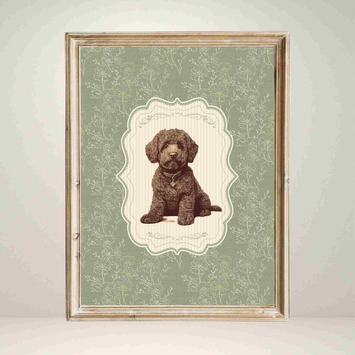 Vintage Style Dog Print, Nursery Decor