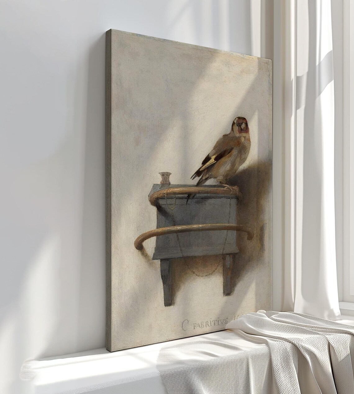 The Goldfinch by Carel Fabritius, Classic Art Print - Image 3