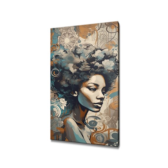 Beautiful African Girl Print Picture Wall Hanging Handmade Art Print Home Decor Gifts Fast Free Uk Delivery