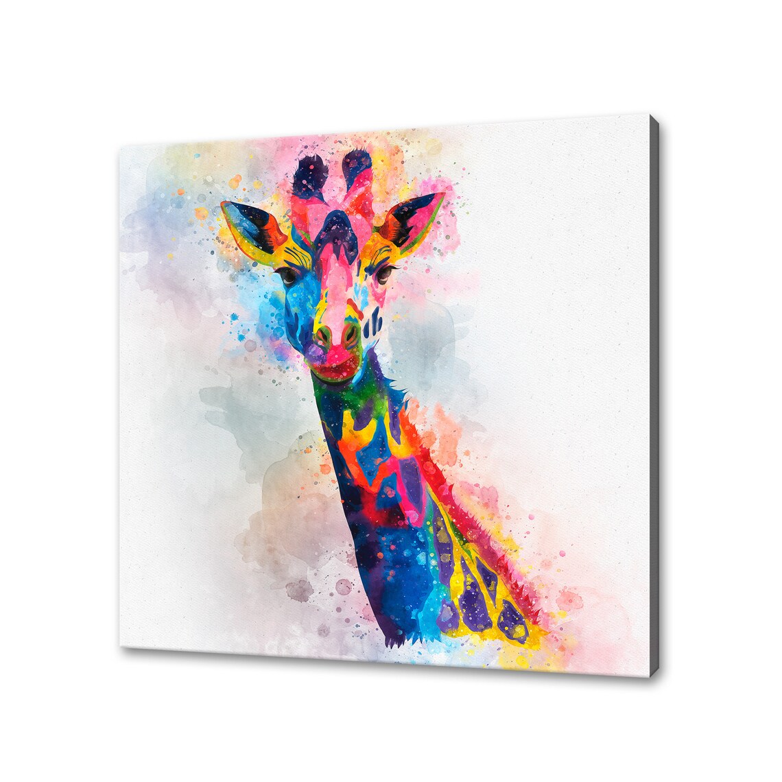 Giraffe Abstract Colourful Art Print, Animal Decor