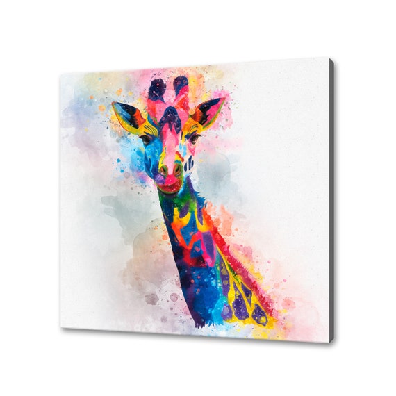 Giraffe Abstract Colourful Art Print, Animal Decor