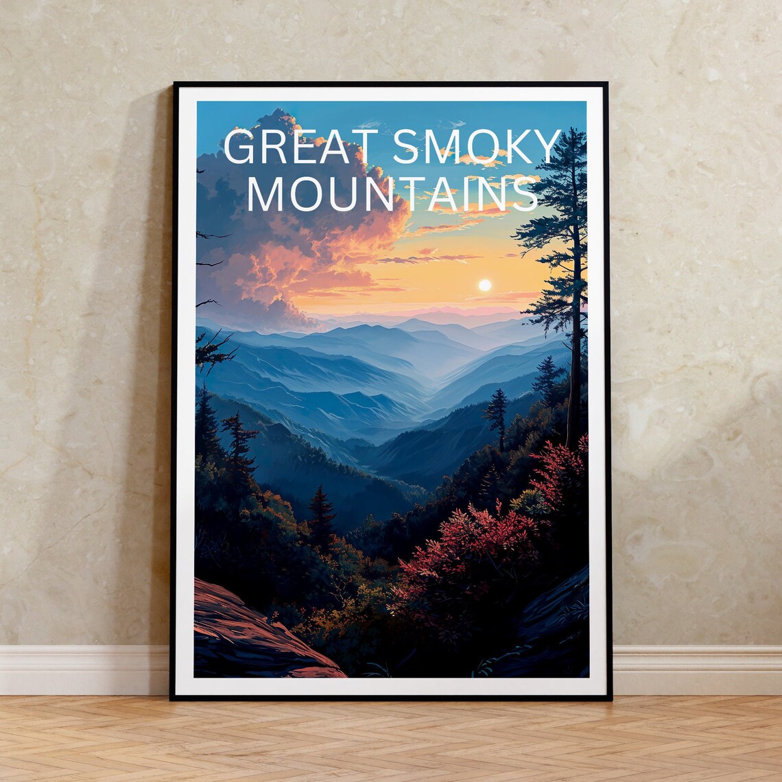 Great Smoky Mountains Travel Poster, National Park