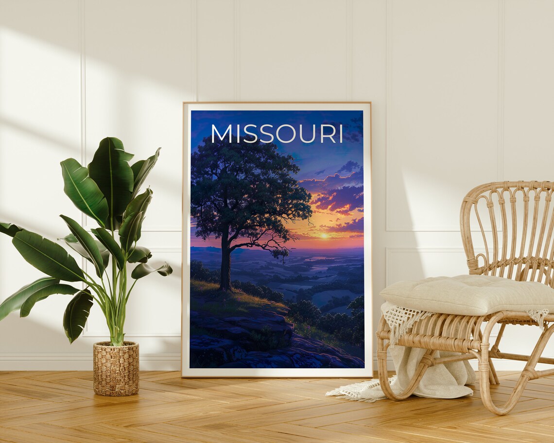 Missouri Travel Poster, Nature Landscape Art Print - Image 2