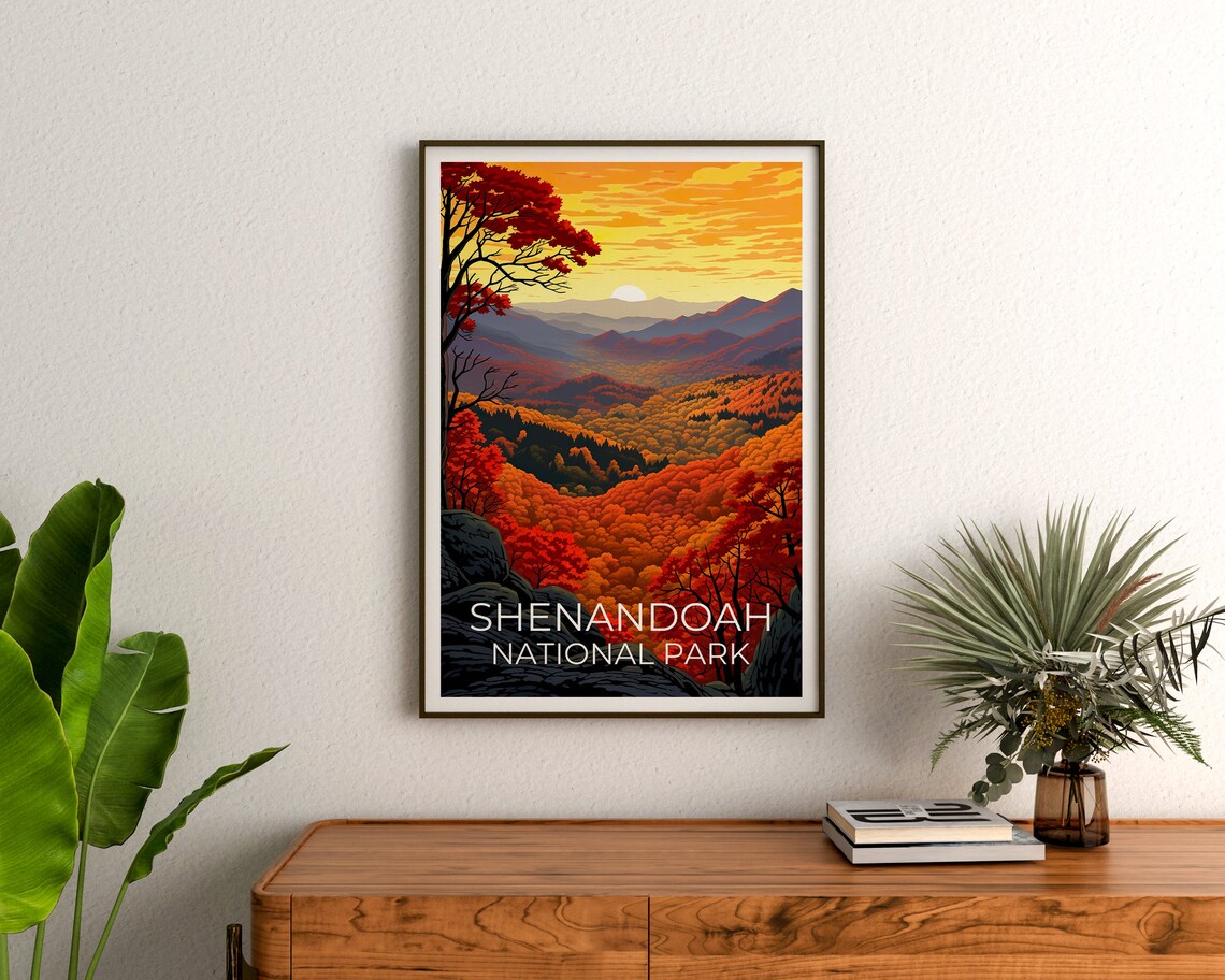 Shenandoah National Park Autumn Sunset Blue Ridge Overlook Poster - Image 3