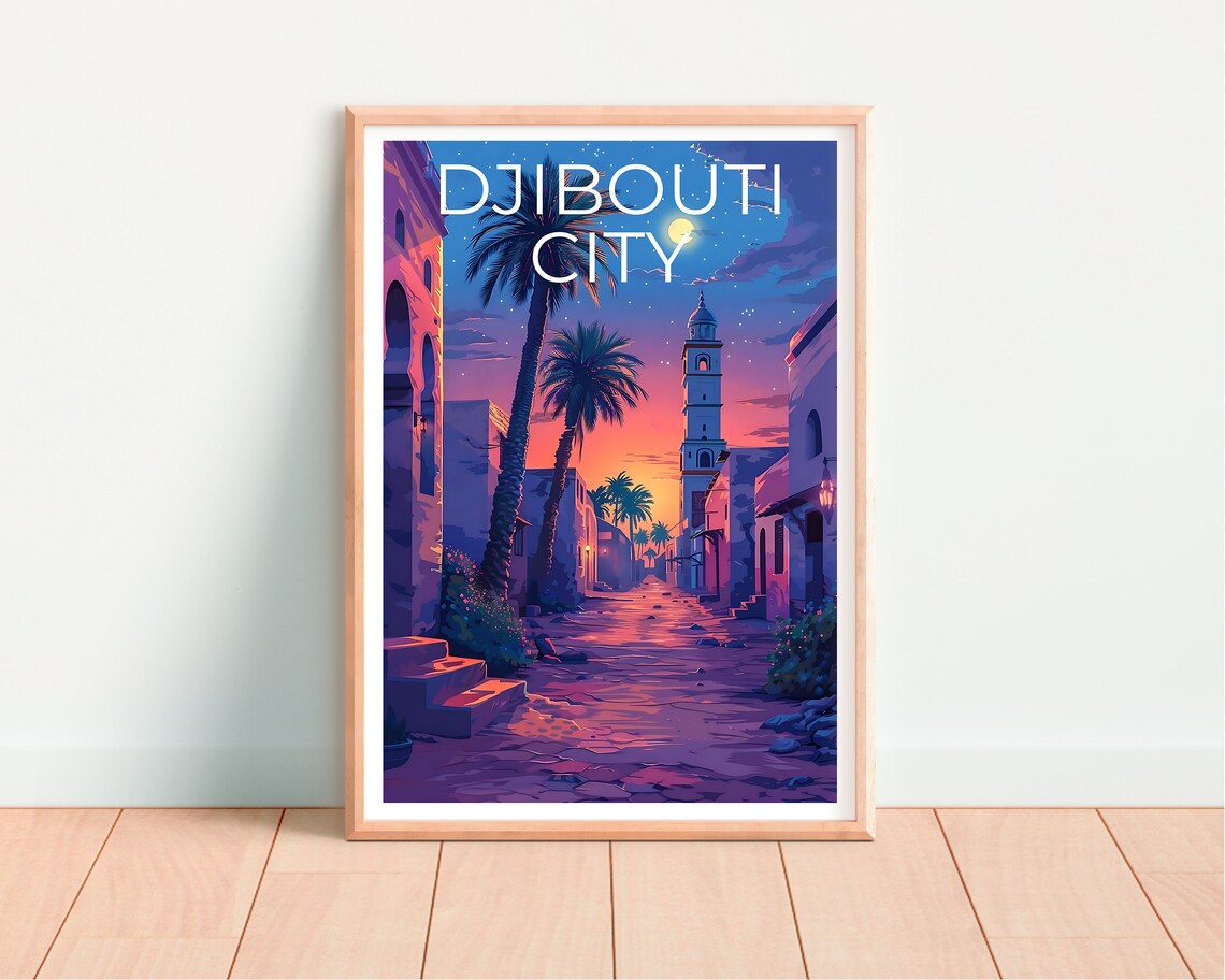 Djibouti City Travel Poster, Africa Art Print - Image 4