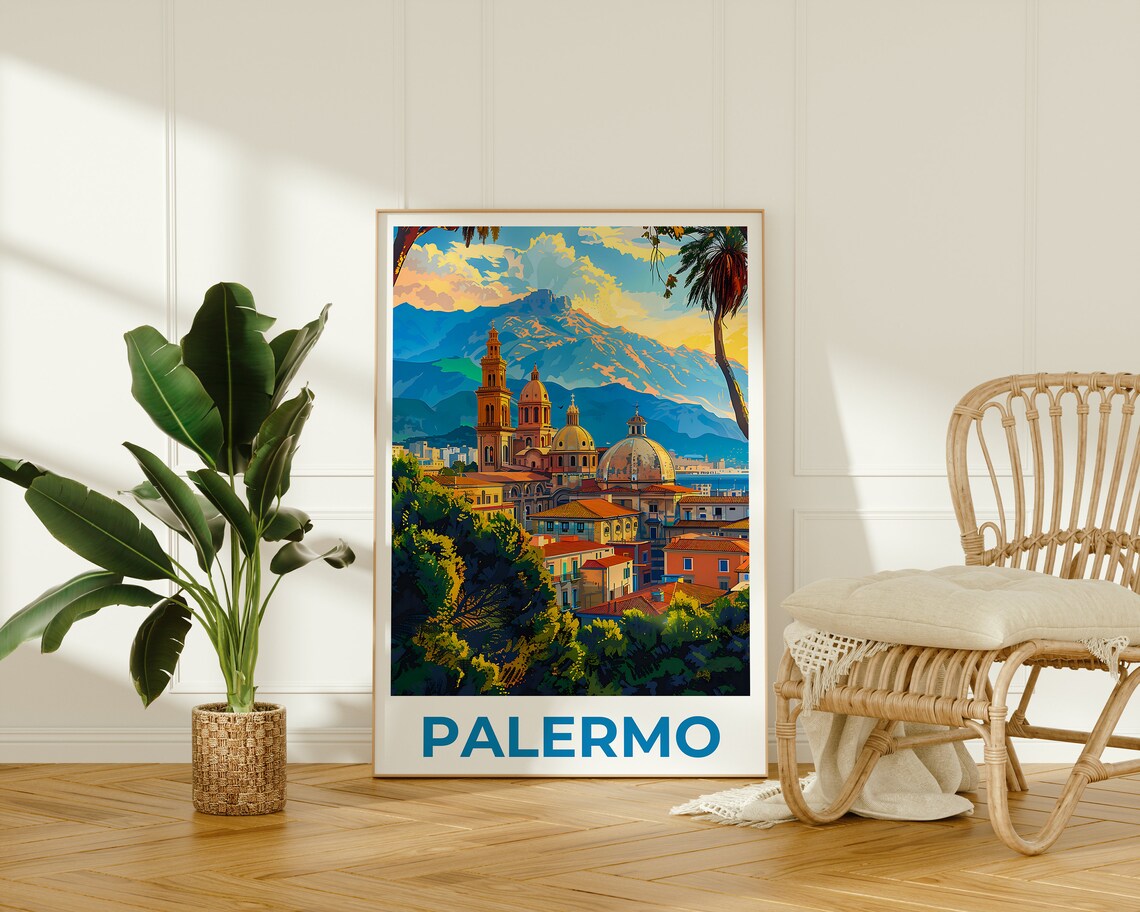 Palermo Travel Poster, Sicily Italy Art Print - Image 2