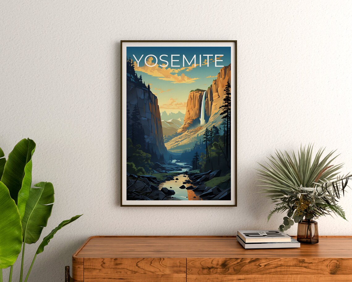 Yosemite Travel Poster, California Nature Art Print - Image 3