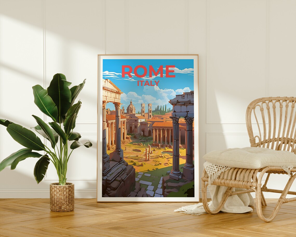 Rome Travel Poster, Roman Forum City Art Print - Image 2