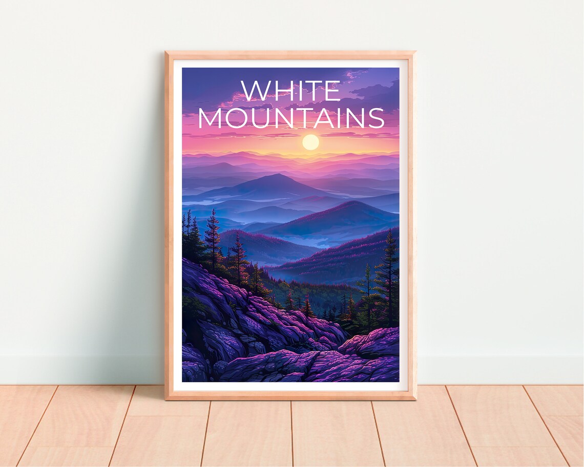 White Mountains, New Hampshire Travel Poster - Image 4