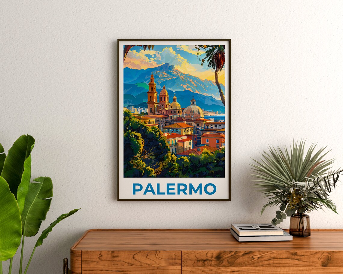 Palermo Travel Poster, Sicily Italy Art Print - Image 3