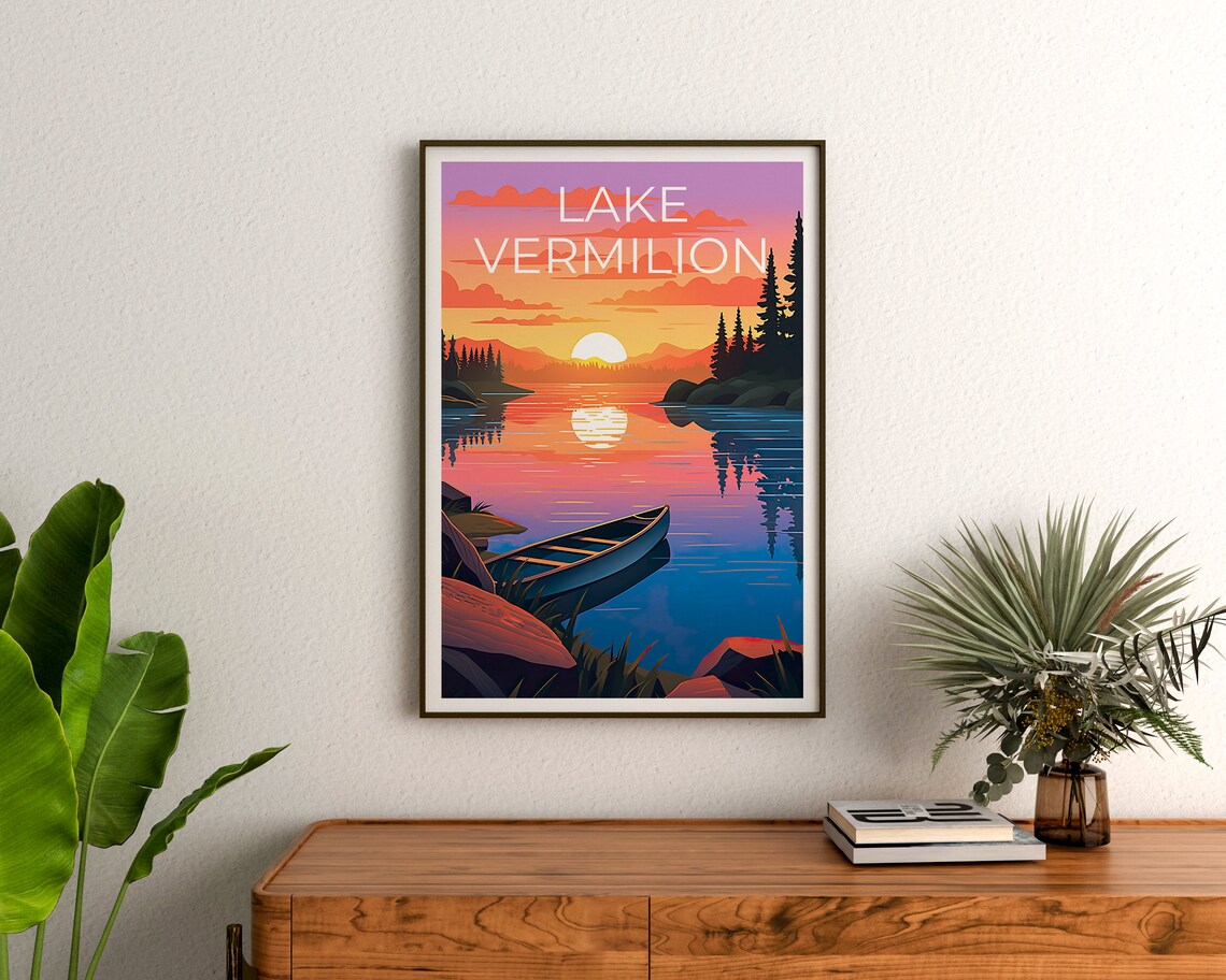 Lake Vermilion, Minnesota Travel Poster Print - Image 3