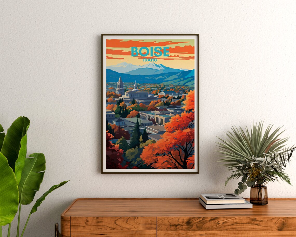 Boise Travel Poster, Idaho City Wall Art Print - Image 3