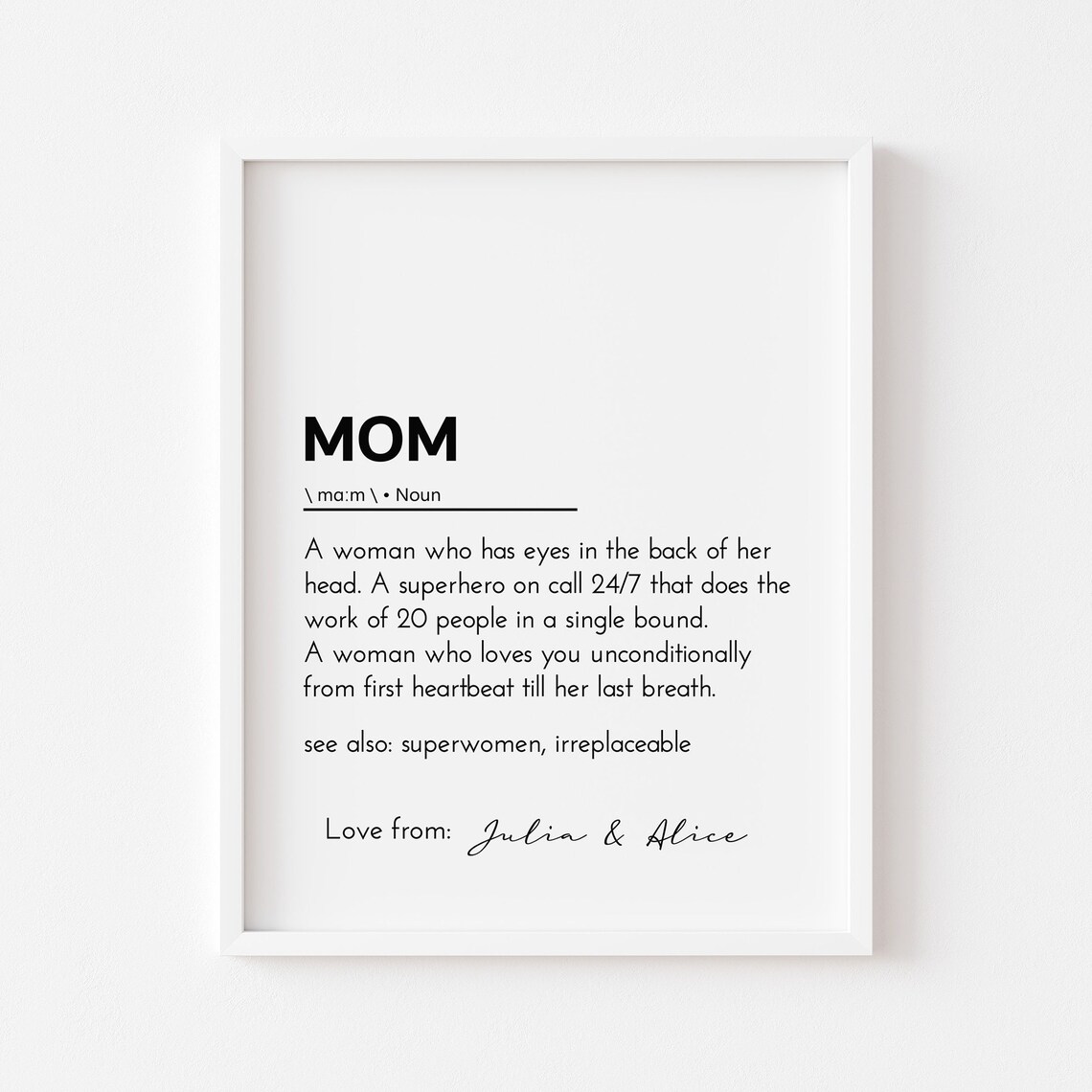 Personalized Gift For Mom, Mother’s Day Definition