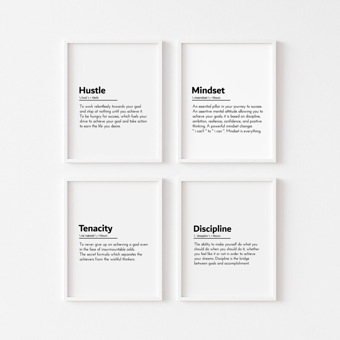 Success Quotes, Mindset Definition Discipline Tenacity