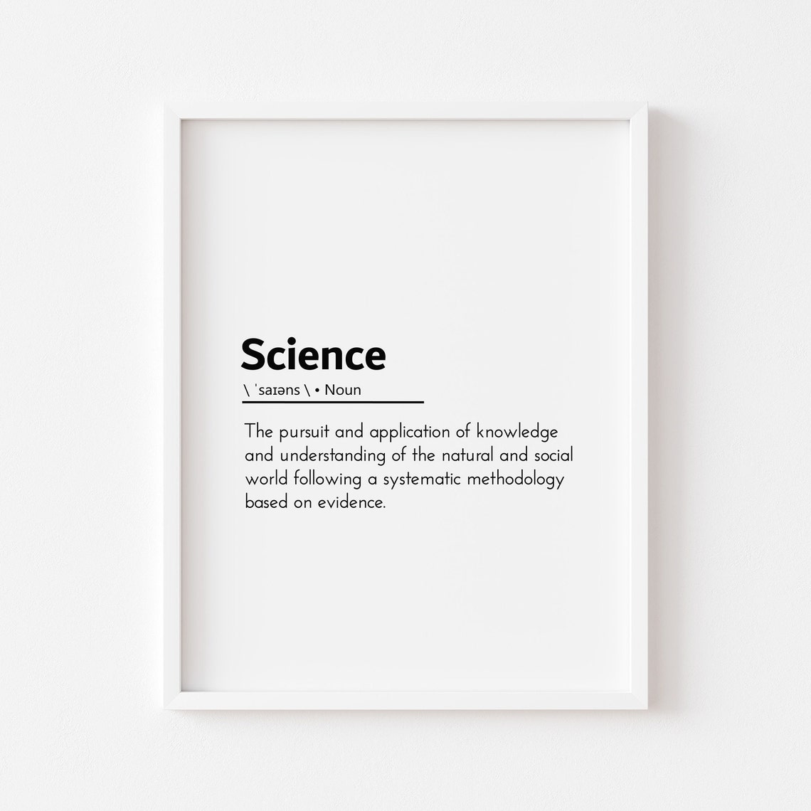 Science Definition Quotes Art Poster