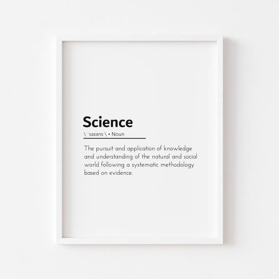 Science Definition Quotes Art Poster