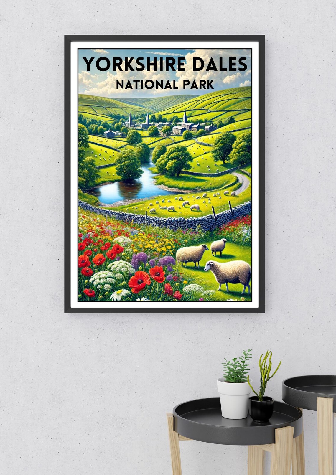 Yorkshire Dales Summer Travel Poster, Scenic Landscape - Image 2