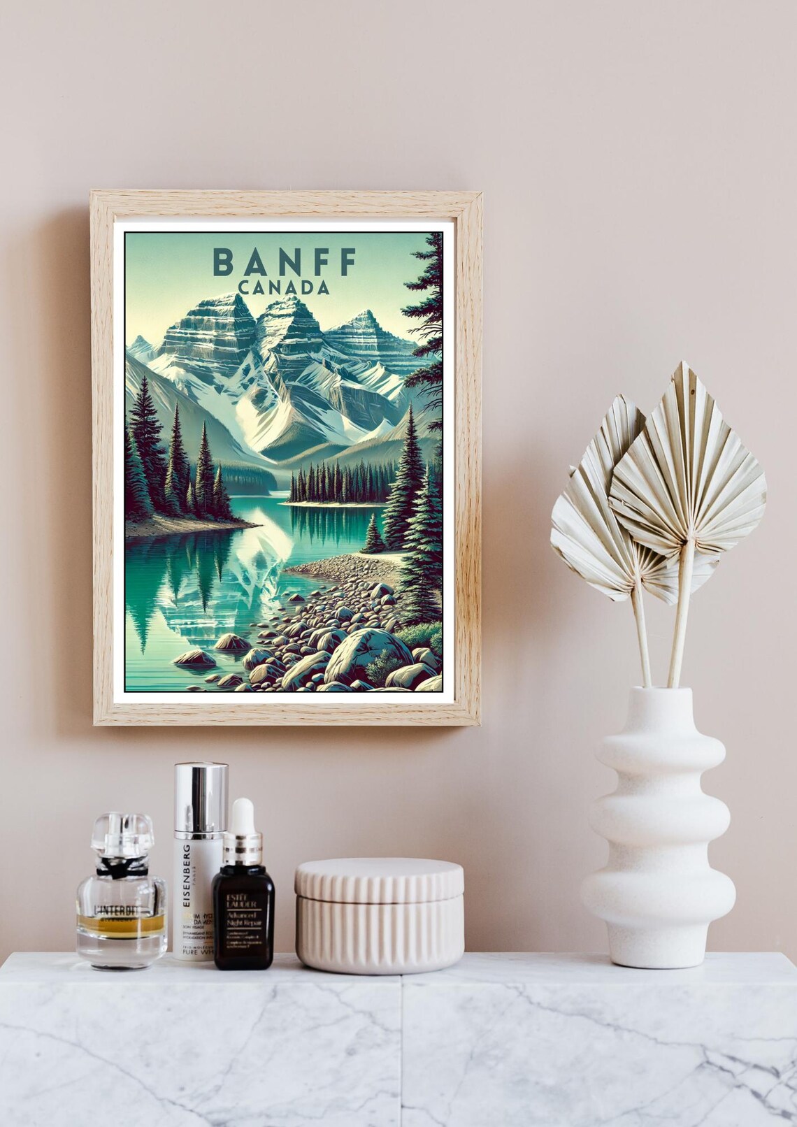 Banff Canada Poster, Canadian Rockies Landscape Print - Image 4